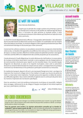 SNB Village infos n° 12 - mai 2018