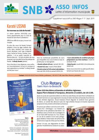 Couverture SNB Village n° 17 Septembre 2019